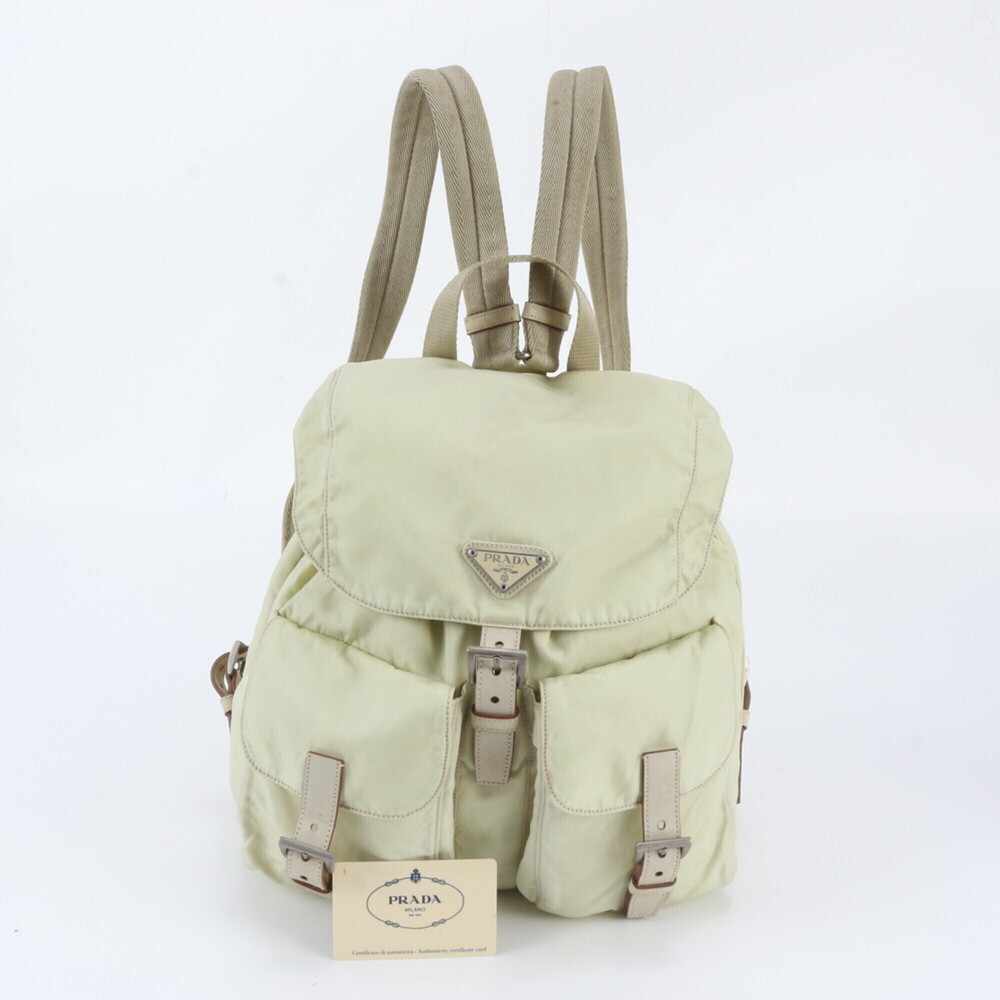Prada Tessuto Nylon Triangle Logo Backpack (B2811) with Guarantee Card - Women's